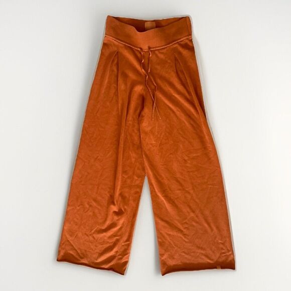Athleta Pants Alicia Keys Womens XS Orange Intention Wide Leg Pull On *READ* - Picture 1 of 14